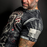 Wornstar Clothing Mens Skull T-Shirt Death Mechanic Mens Tee - Black