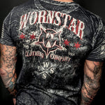 Wornstar Clothing Mens Skull T-Shirt Death Mechanic Mens Tee - Black
