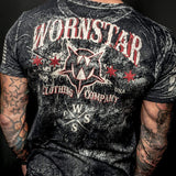 Wornstar Clothing Mens Skull T-Shirt Death Mechanic Mens Tee - Black