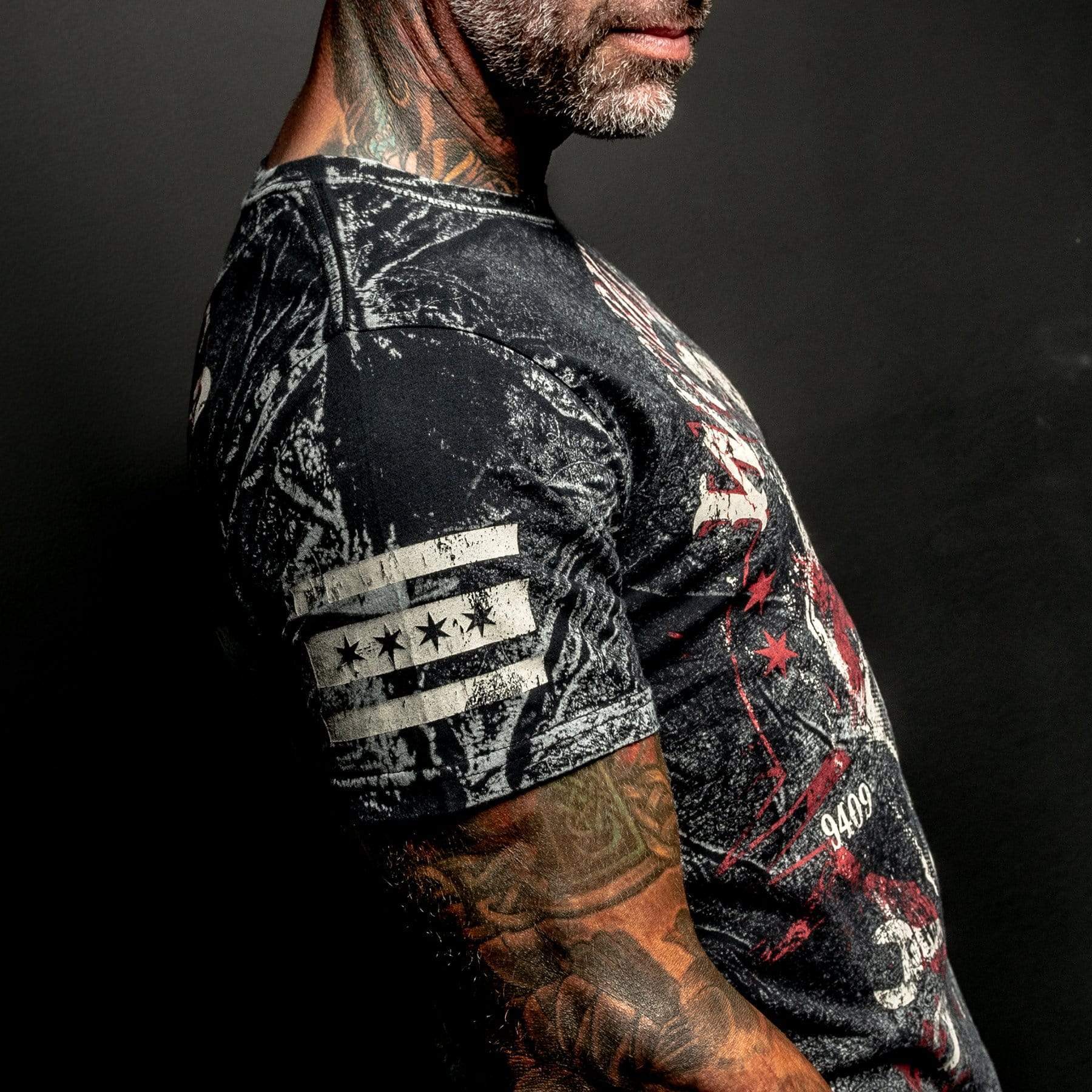 Wornstar Clothing Mens Skull T-Shirt Death Mechanic Mens Tee - Black