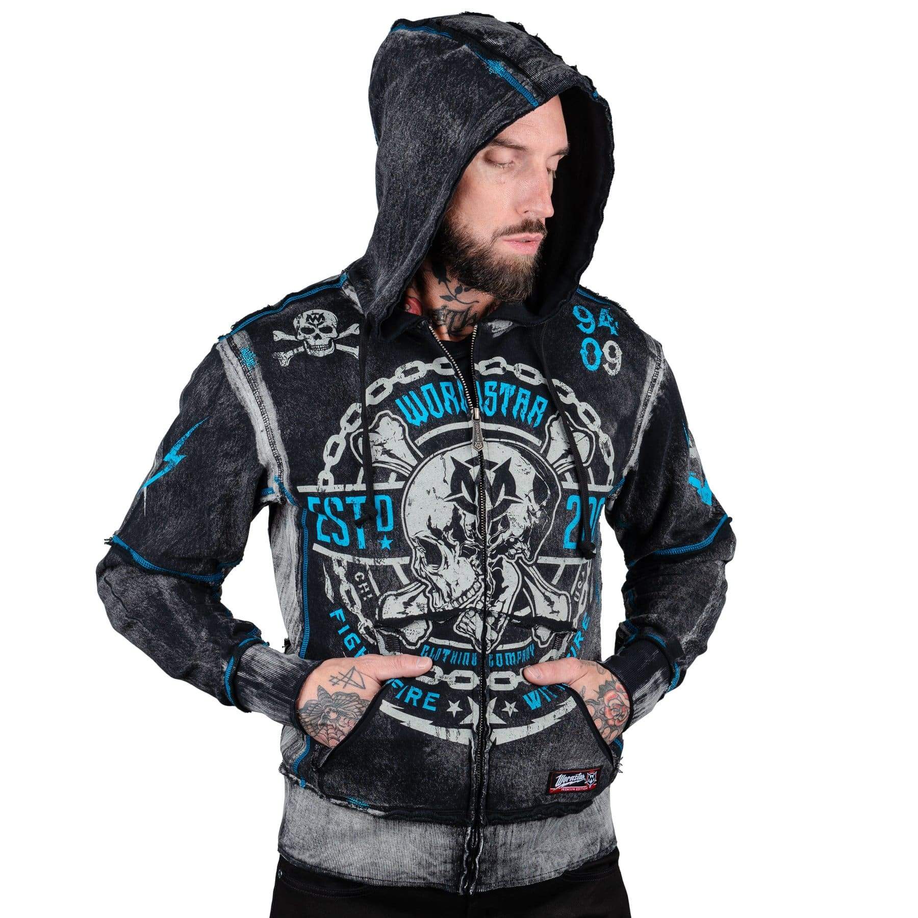 Artist Asylum Collection Hoodie Fight Fire With Fire Zip Hoodie