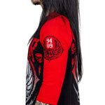 Wornstar Clothing Mens Tee. Live Life Loud Raglan T-Shirt - Red/Black