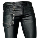 Wornstar Custom Wallet Chain - Handmade Leather Top with Metal Chain