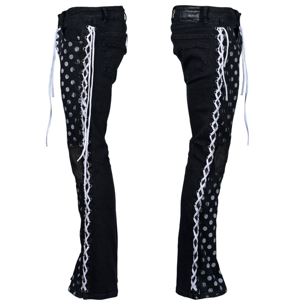 Wornstar Custom - Pants - Side Laced Polka Dots