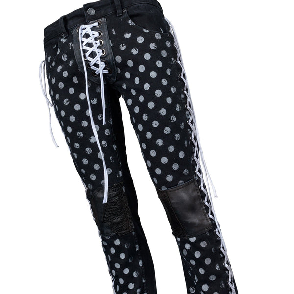 Wornstar Custom - Pants - Side Laced Polka Dots