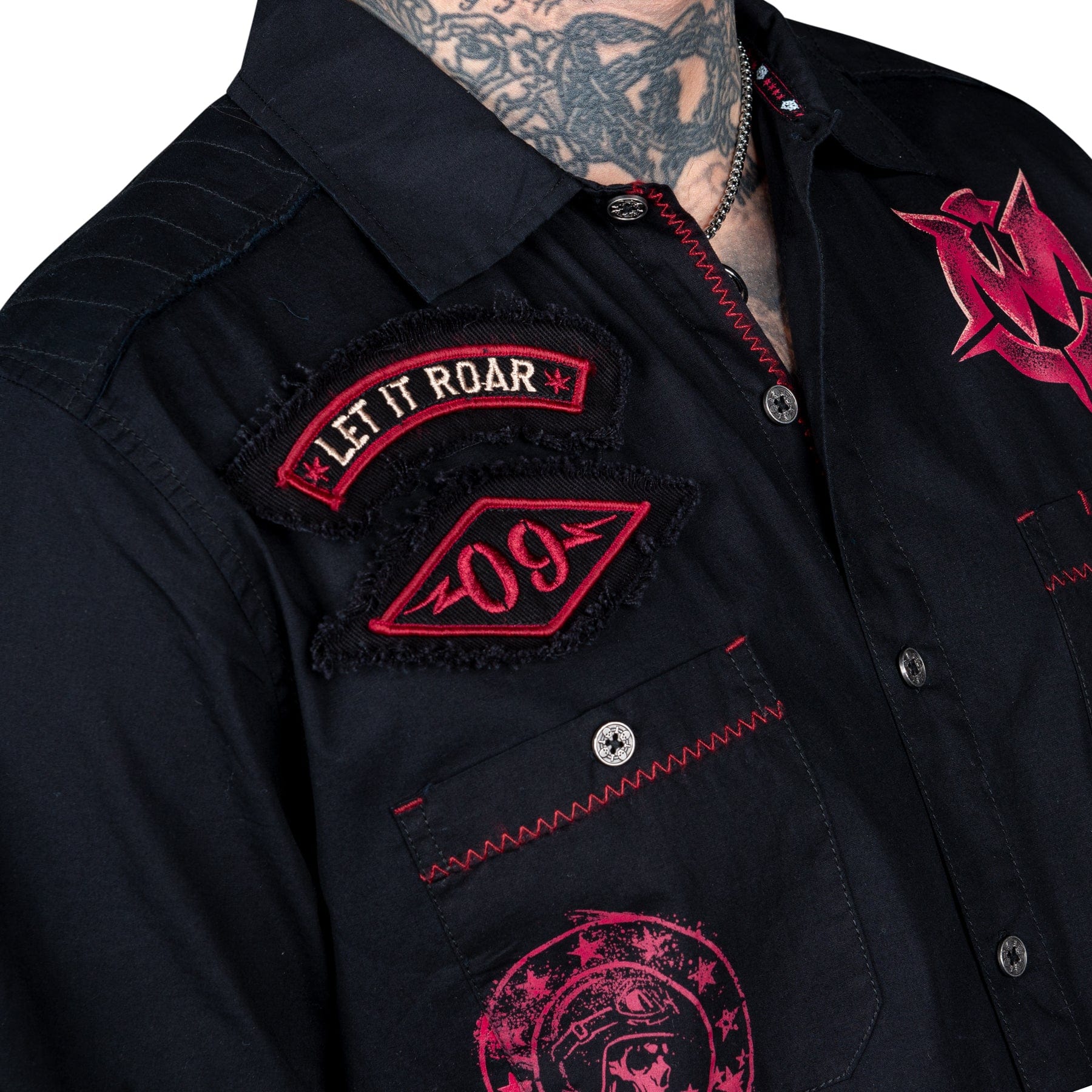 Drifter Collection Button Down Let It Roar Work Shirt