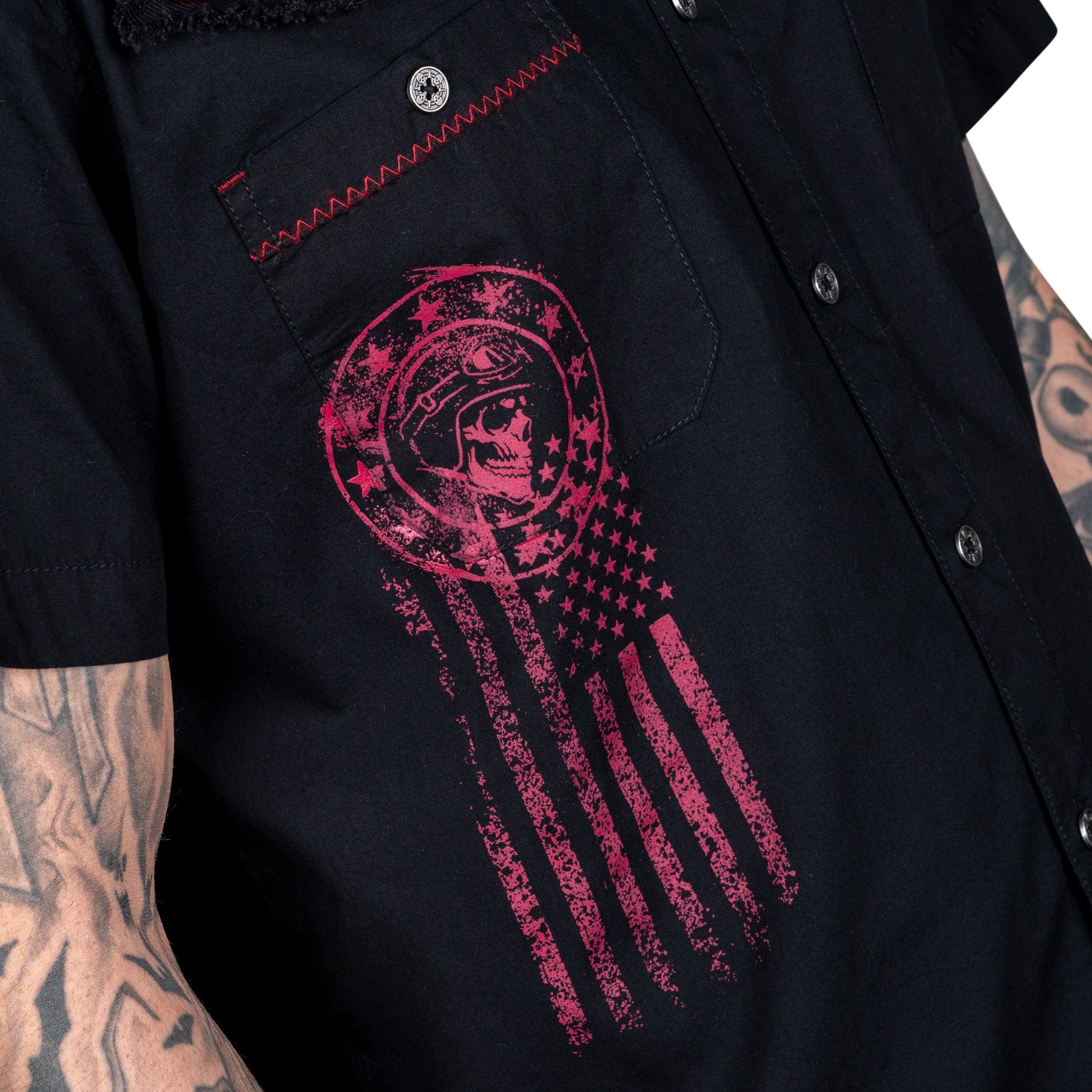 Drifter Collection Button Down Let It Roar Work Shirt