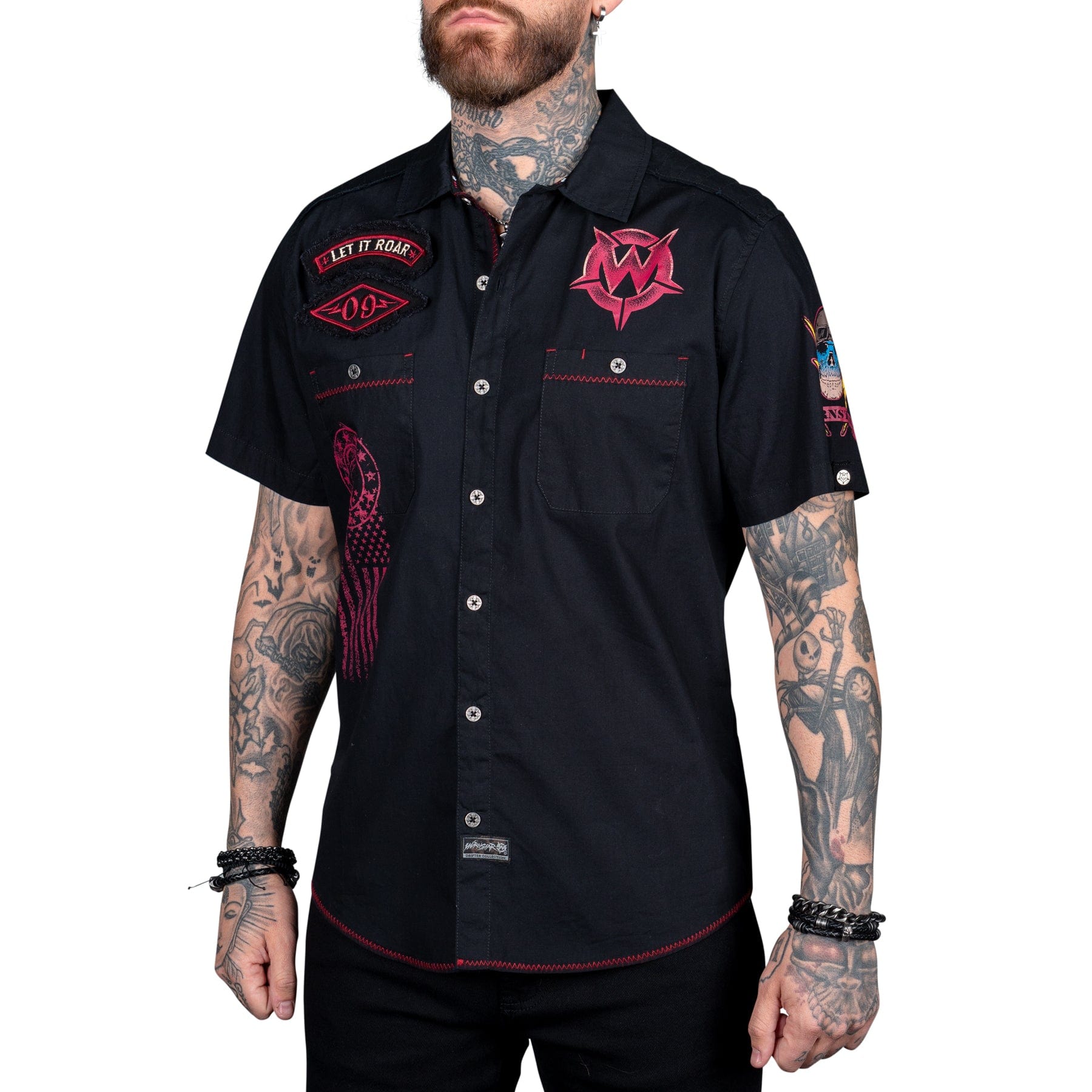Drifter Collection Button Down Let It Roar Work Shirt
