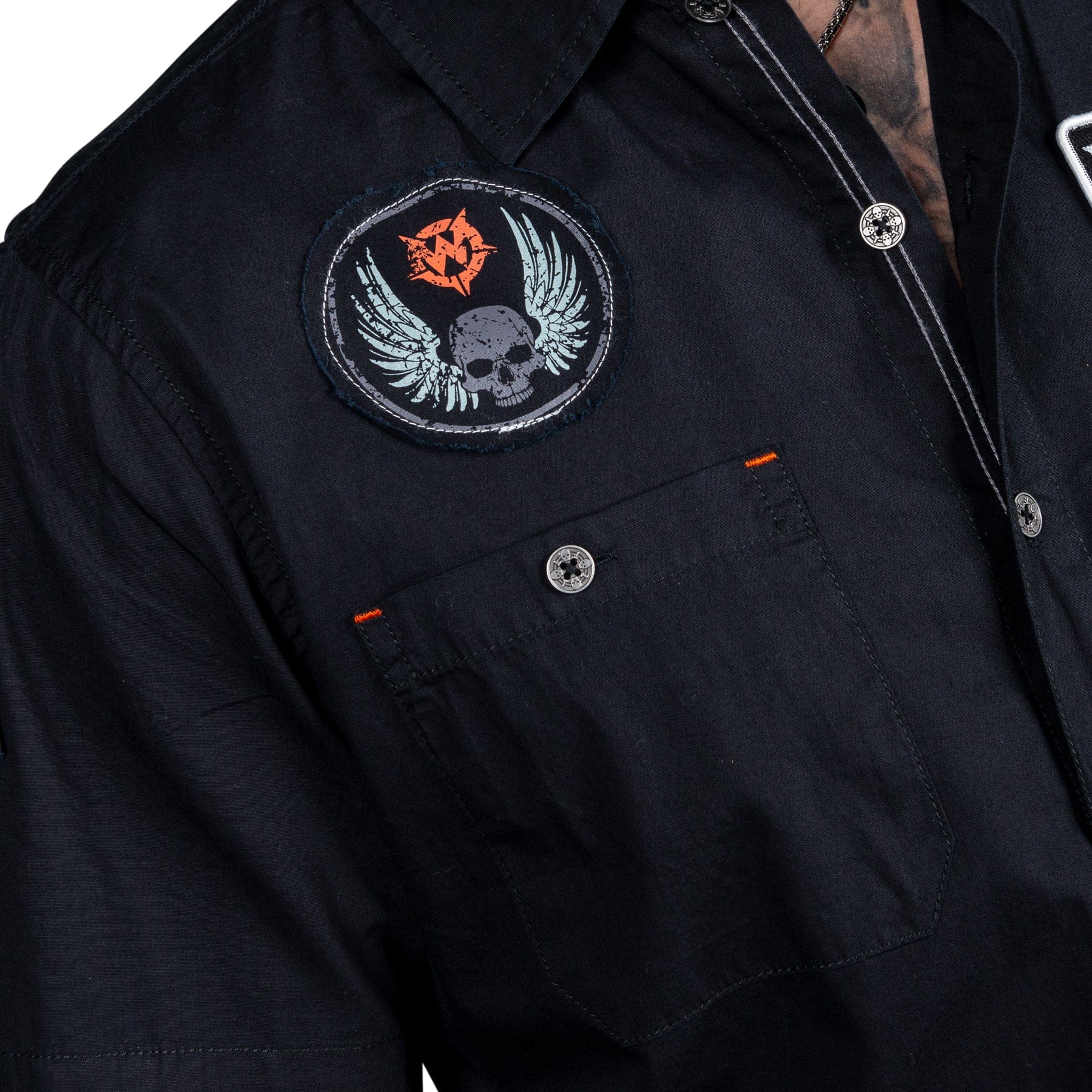 Drifter Collection Button Down Rockers & Rebels Work Shirt