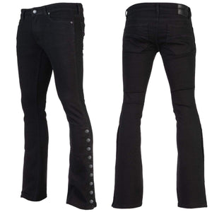 Essentials Collection Pants Hellraiser Side Button Jeans - Black