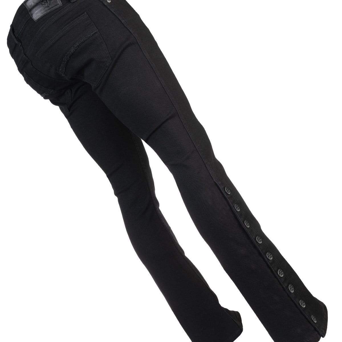 essentials collection hellraiser side button pants black
