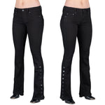 Wornstar Clothing Pants Hellraiser Side Button Unisex Jeans - Black