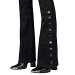 Wornstar Clothing Pants Hellraiser Side Button Unisex Jeans - Black