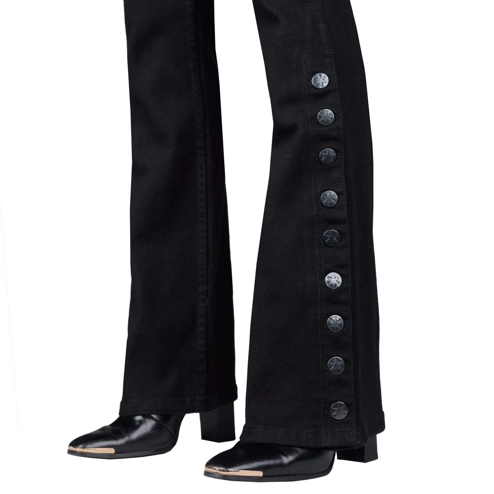 Wornstar Clothing Pants Hellraiser Side Button Unisex Jeans - Black