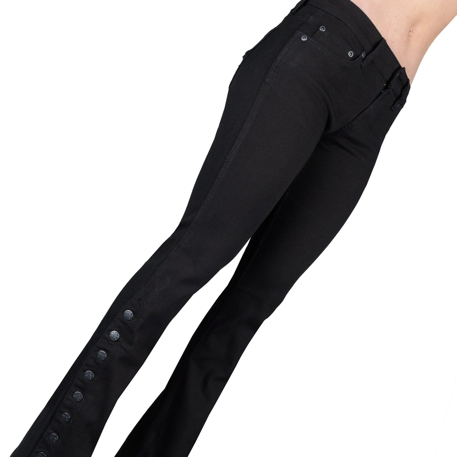 Wornstar Clothing Pants Hellraiser Side Button Unisex Jeans - Black