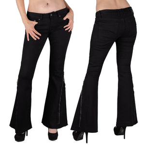 Essentials Collection Pants Hellraiser Side Zipper Unisex Jeans - Black