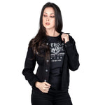 Wornstar Clothing Unisex Jacket. Idolmaker Unisex Denim Jacket - Black