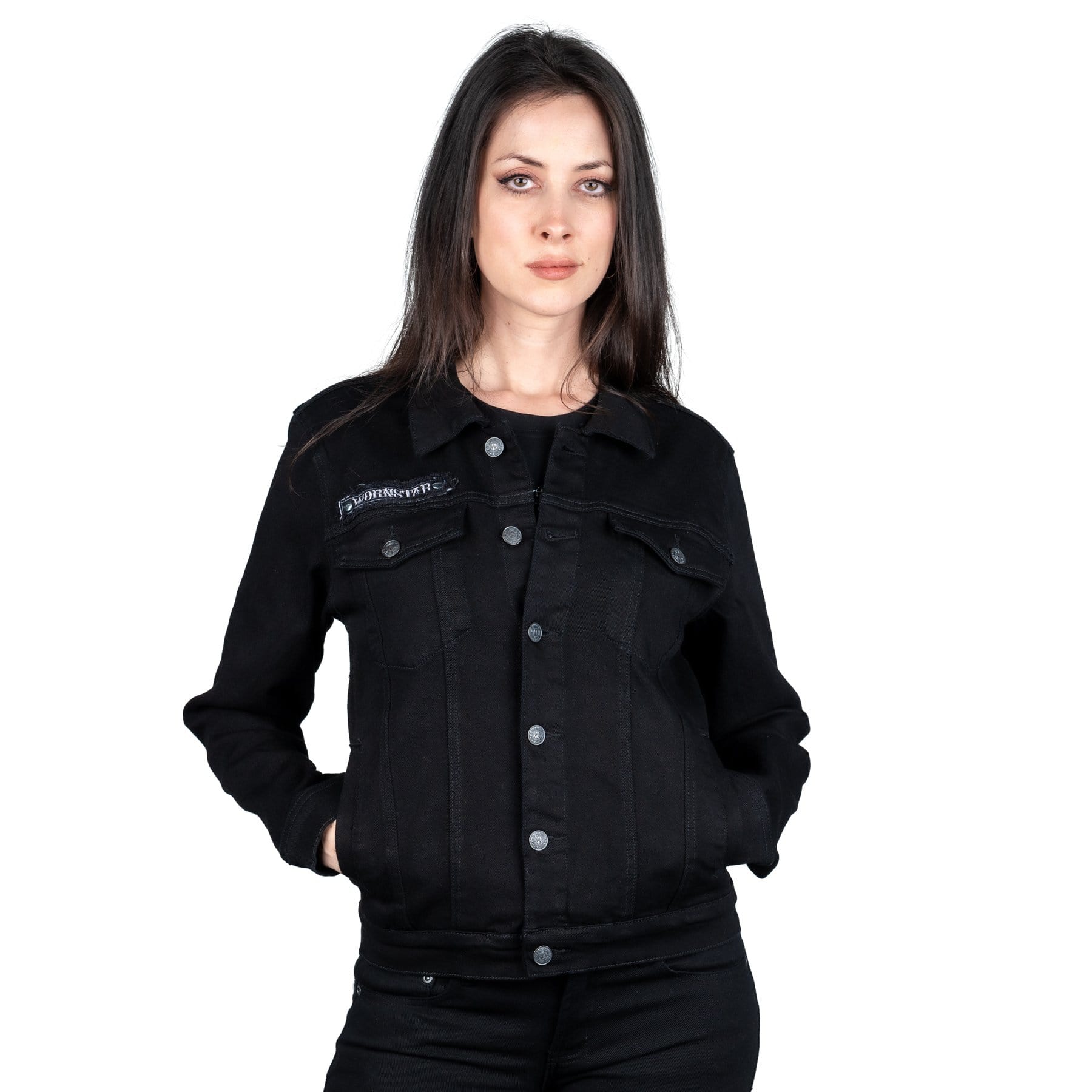 Wornstar Clothing Unisex Jacket. Idolmaker Unisex Denim Jacket - Black
