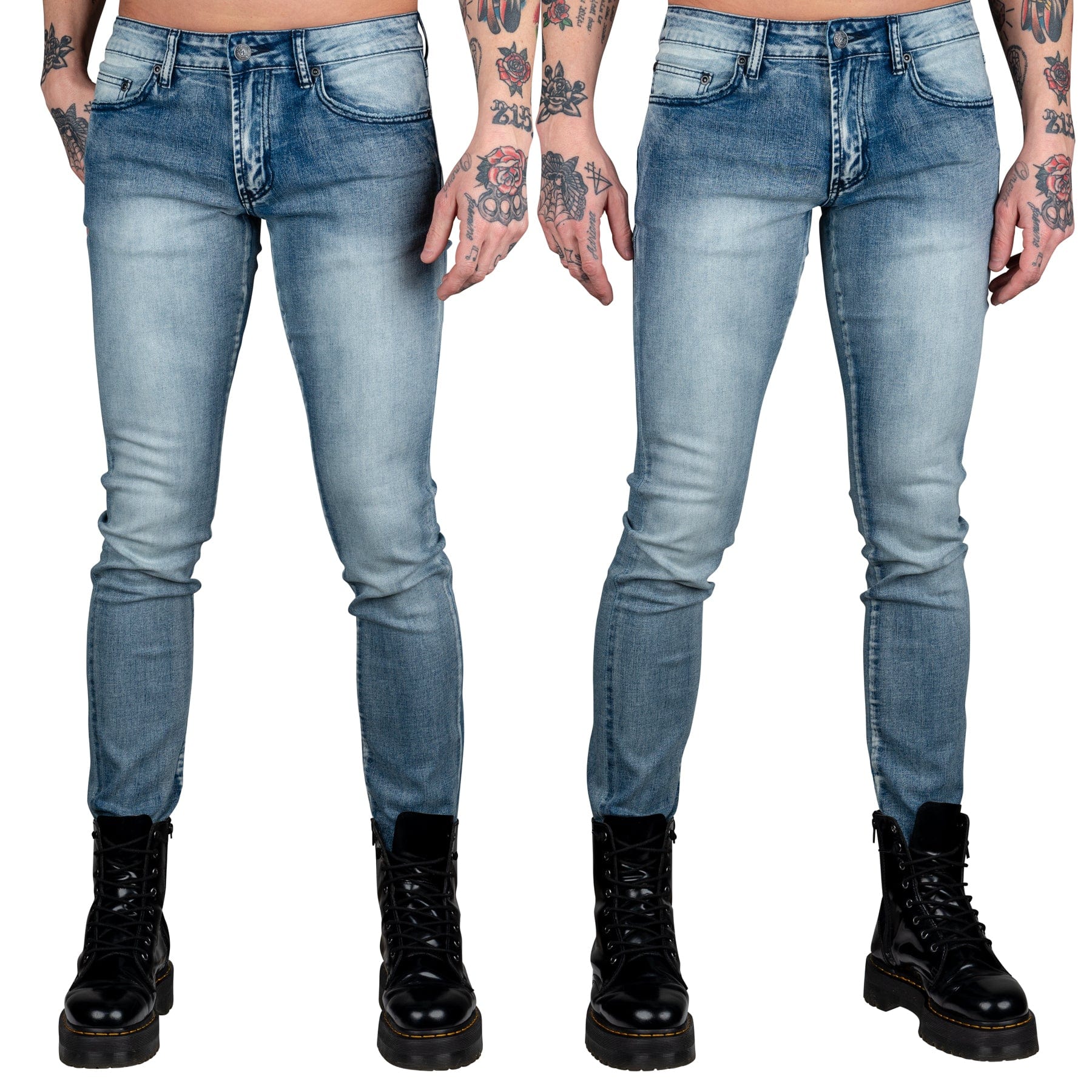 Wornstar Clothing Mens Jeans. Rampager Denim Jeans - Classic Blue