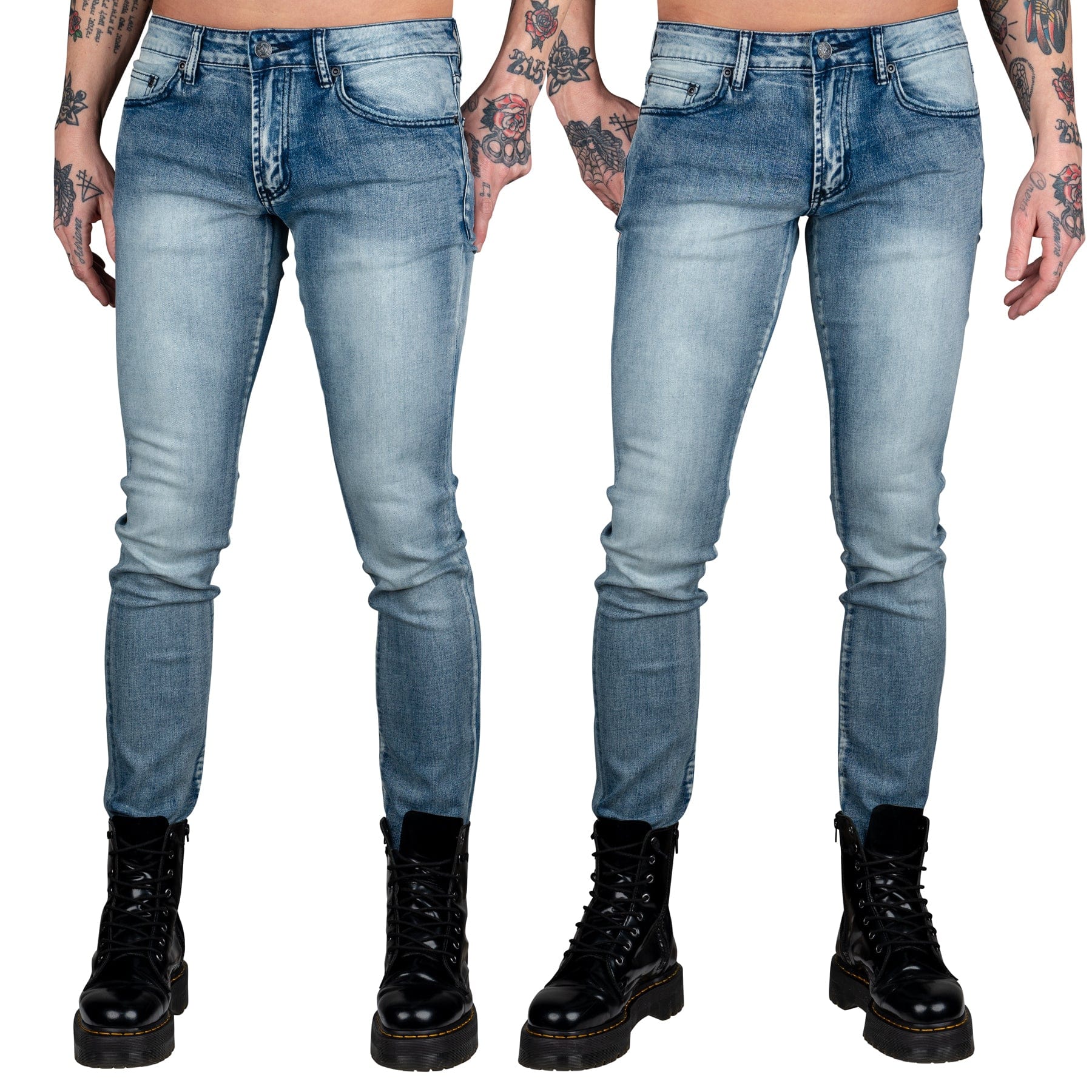 Wornstar Clothing Mens Jeans. Rampager Denim Jeans - Classic Blue