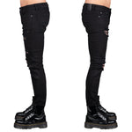 Wornstar Clothing Mens Jeans. Rampager Shredded Denim Jeans - Black