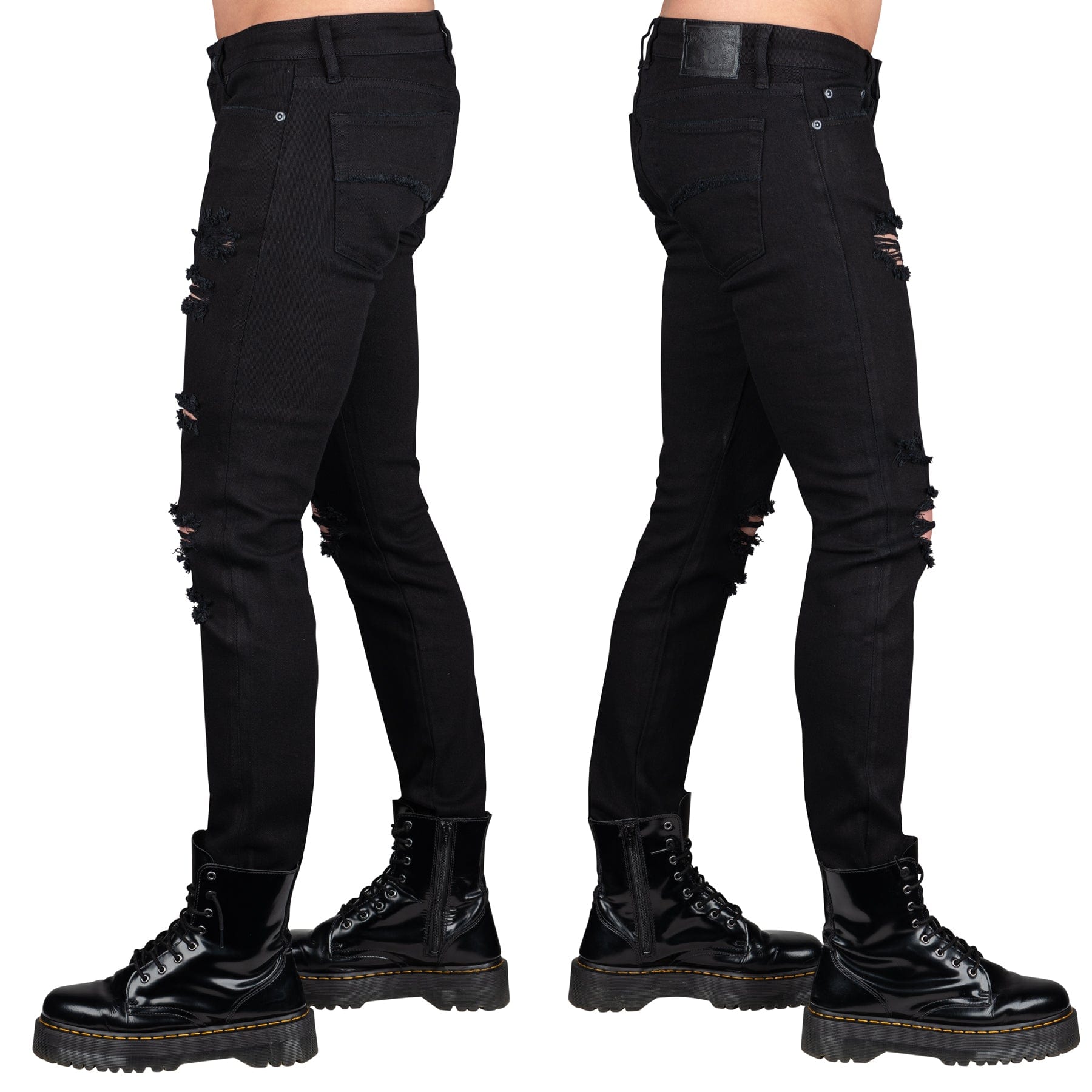 Essentials Collection Pants Rampager Shredded Jeans - Black
