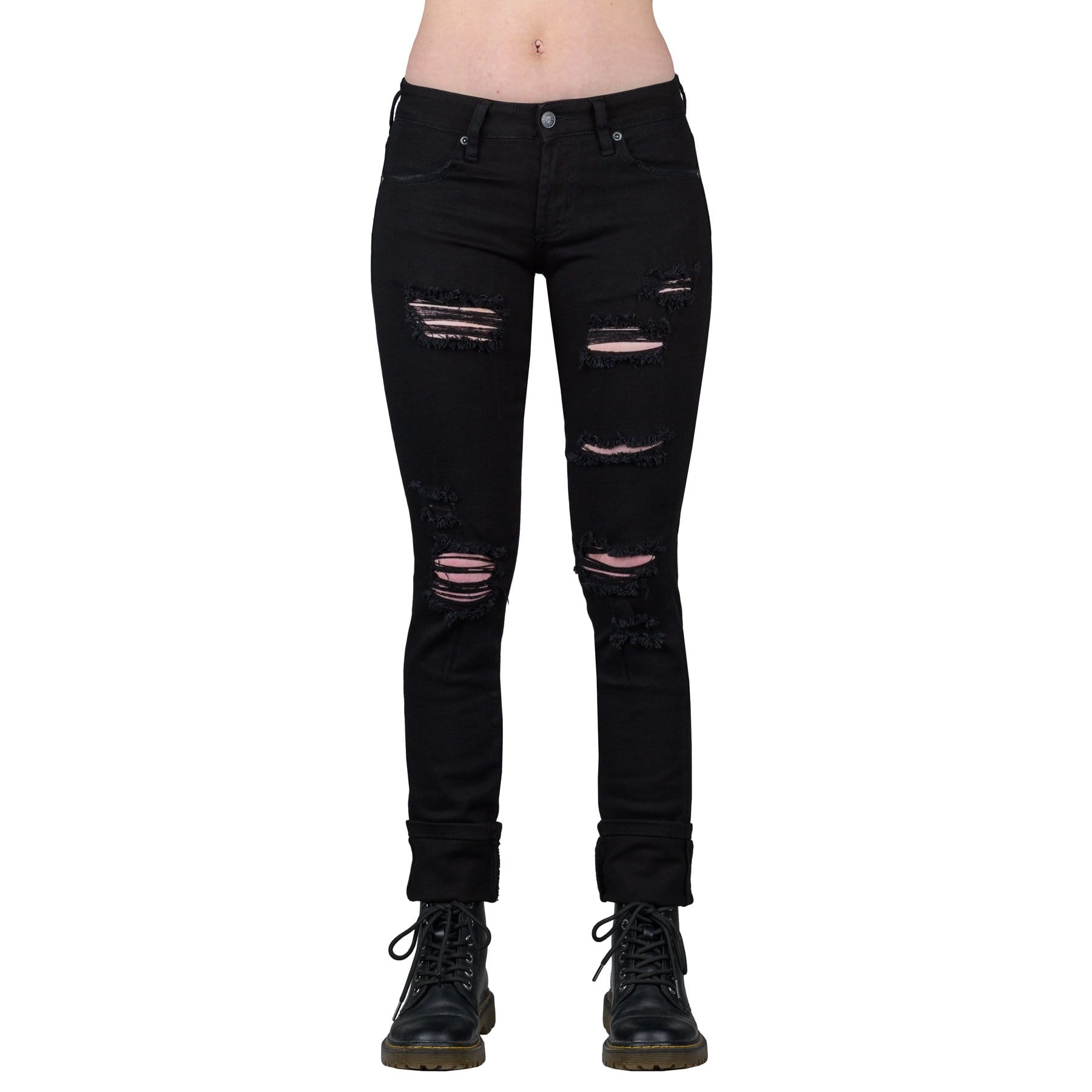 Wornstar Clothing Rampager Shredded Unisex Jeans - Black