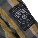 Wornstar Clothing Mens Long Sleeve Shirt. Amarillo Button Down Plaid Shirt.