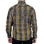 Wornstar Clothing Mens Long Sleeve Shirt. Amarillo Button Down Plaid Shirt.