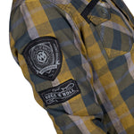 Wornstar Clothing Mens Long Sleeve Shirt. Amarillo Button Down Plaid Shirt.
