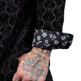 Wornstar Clothing Mens Long Sleeve Shirt. Amaryllis Black Button Down Shirt.