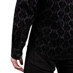 Wornstar Clothing Mens Long Sleeve Shirt. Amaryllis Black Button Down Shirt.