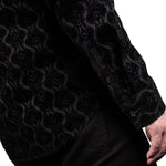 Wornstar Clothing Mens Long Sleeve Shirt. Amaryllis Black Button Down Shirt.