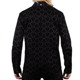 Wornstar Clothing Mens Long Sleeve Shirt. Amaryllis Black Button Down Shirt.