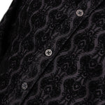 Wornstar Clothing Mens Long Sleeve Shirt. Amaryllis Black Button Down Shirt.