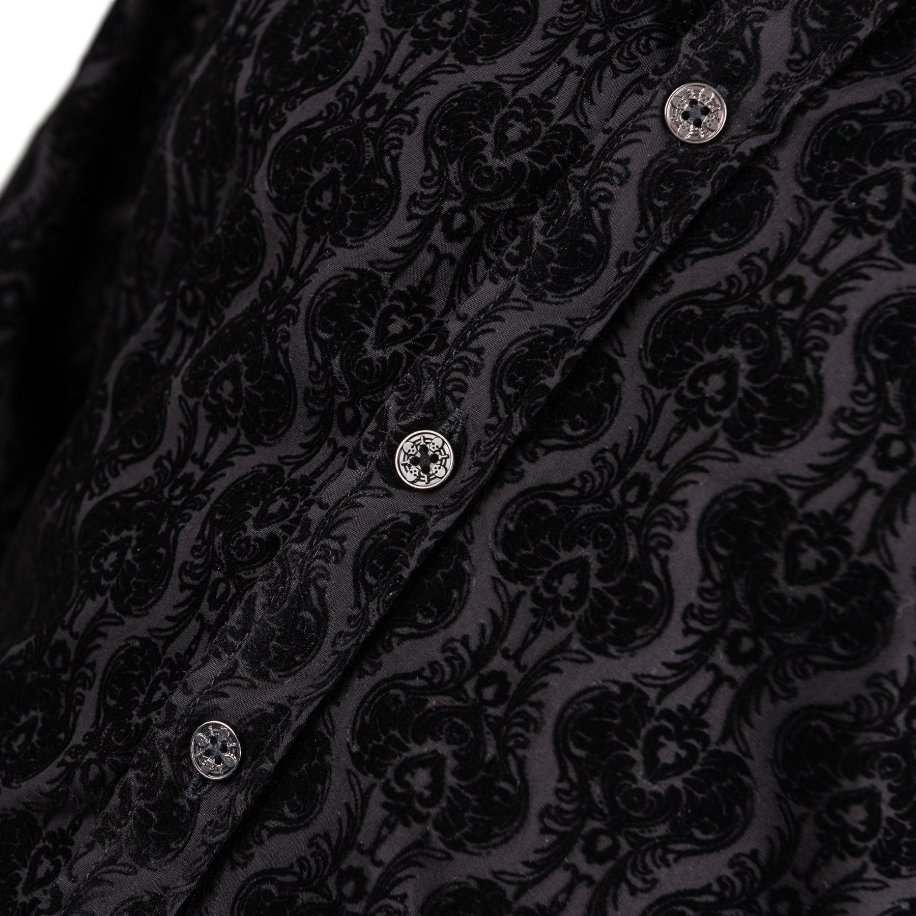 Wornstar Clothing Mens Long Sleeve Shirt. Amaryllis Black Button Down Shirt.