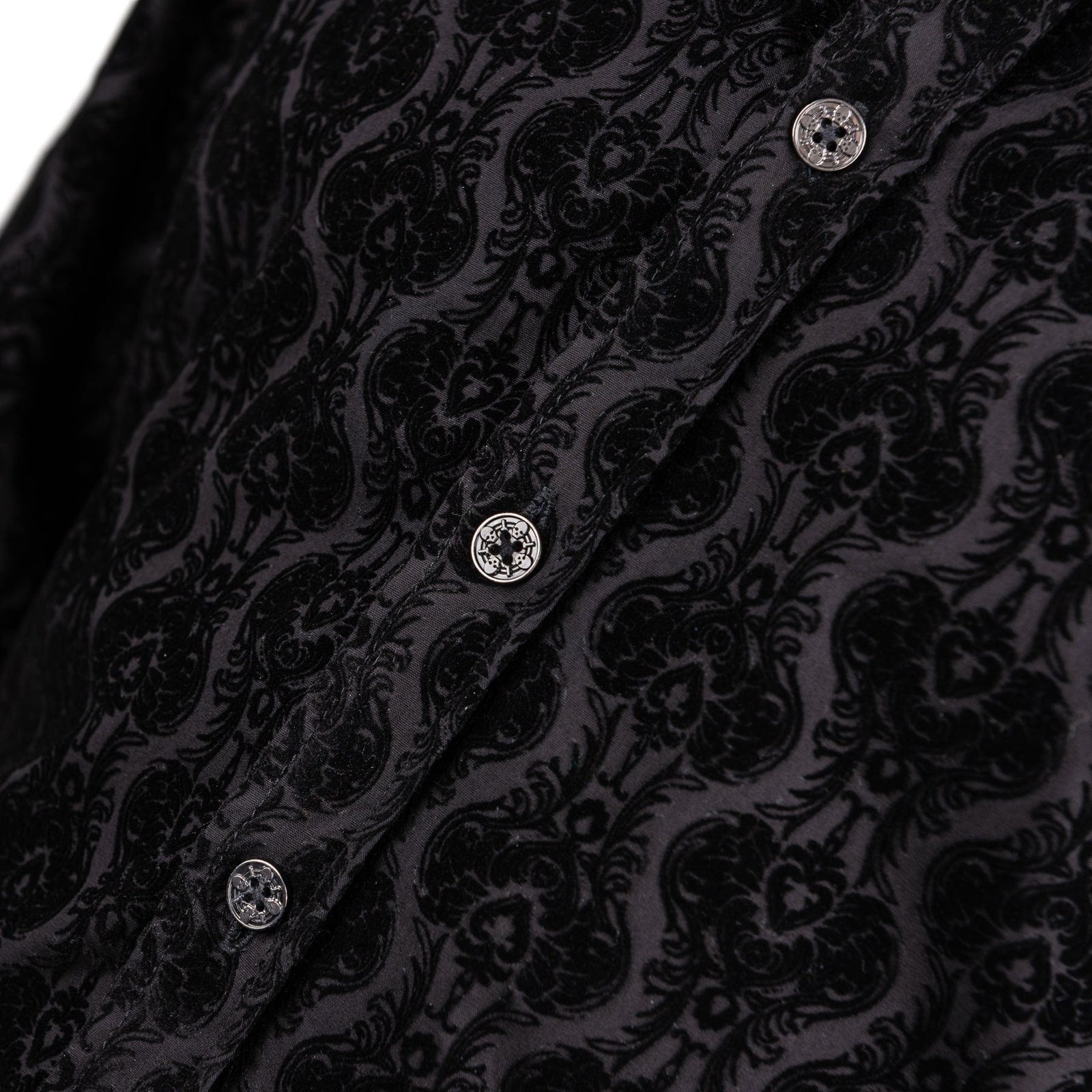 Wornstar Clothing Mens Long Sleeve Shirt. Amaryllis Black Button Down Shirt.