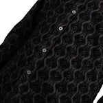 Wornstar Clothing Mens Long Sleeve Shirt. Amaryllis Black Button Down Shirt.