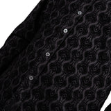 Wornstar Clothing Mens Long Sleeve Shirt. Amaryllis Black Button Down Shirt.