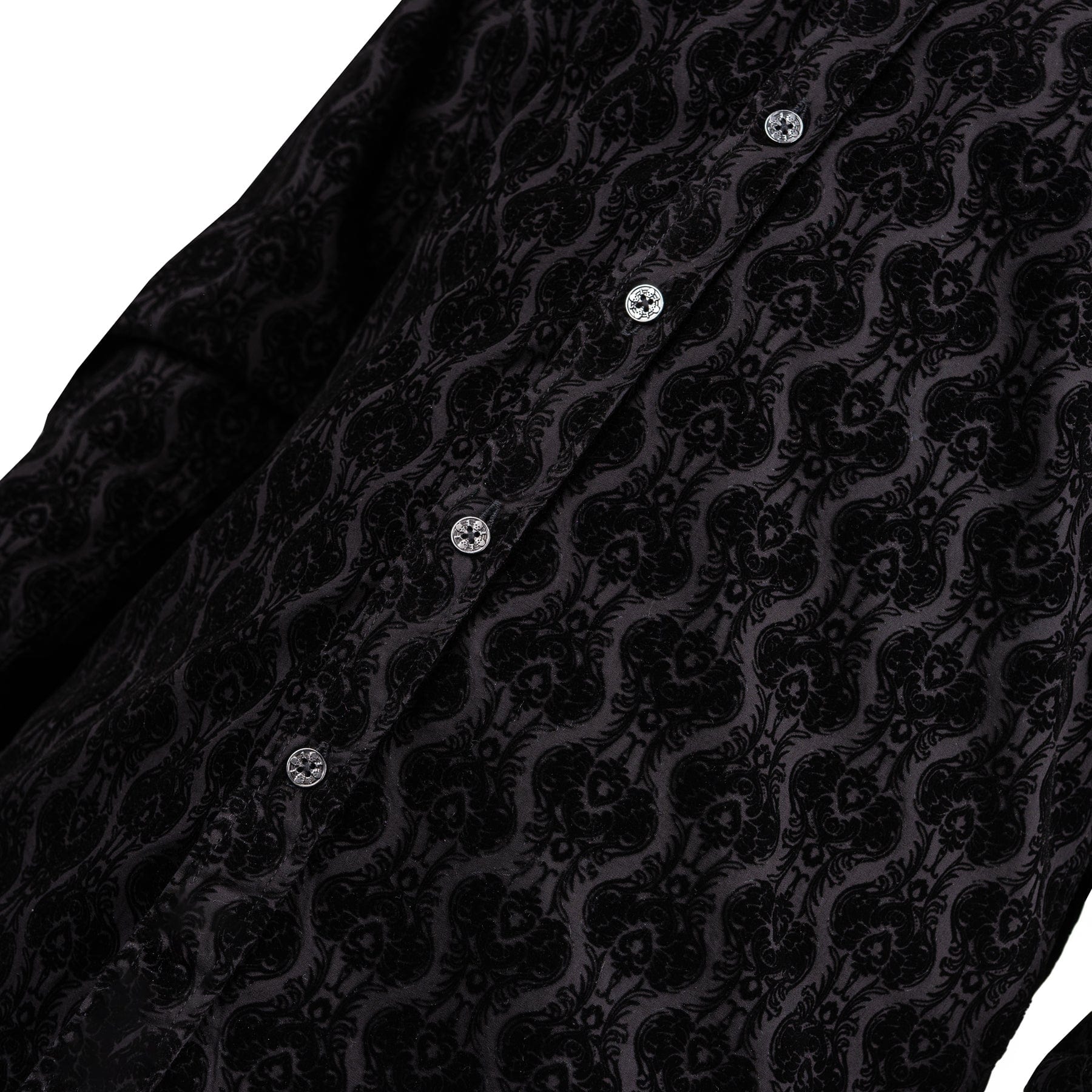 Wornstar Clothing Mens Long Sleeve Shirt. Amaryllis Black Button Down Shirt.