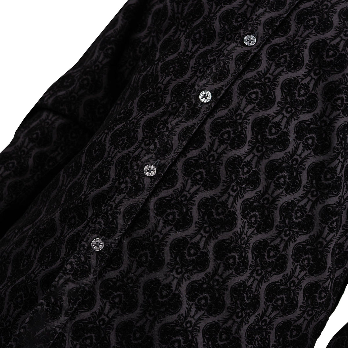 Wornstar Clothing Mens Long Sleeve Shirt. Amaryllis Black Button Down Shirt.