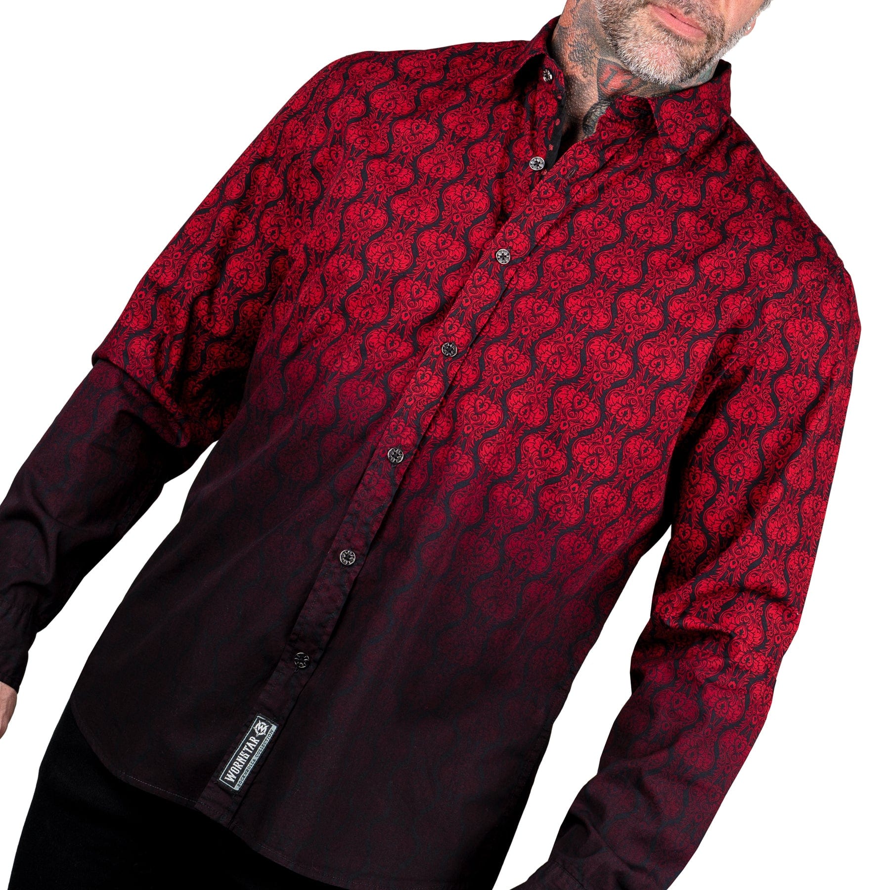 Rocknrolla Collection Button Down Amaryllis Shirt - Ruby