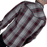 Wornstar Clothing Mens Long Sleeve Shirt. Asphalt Button Down Plaid Shirt.