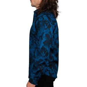 Rocknrolla Collection Button Down Blue Viper Shirt