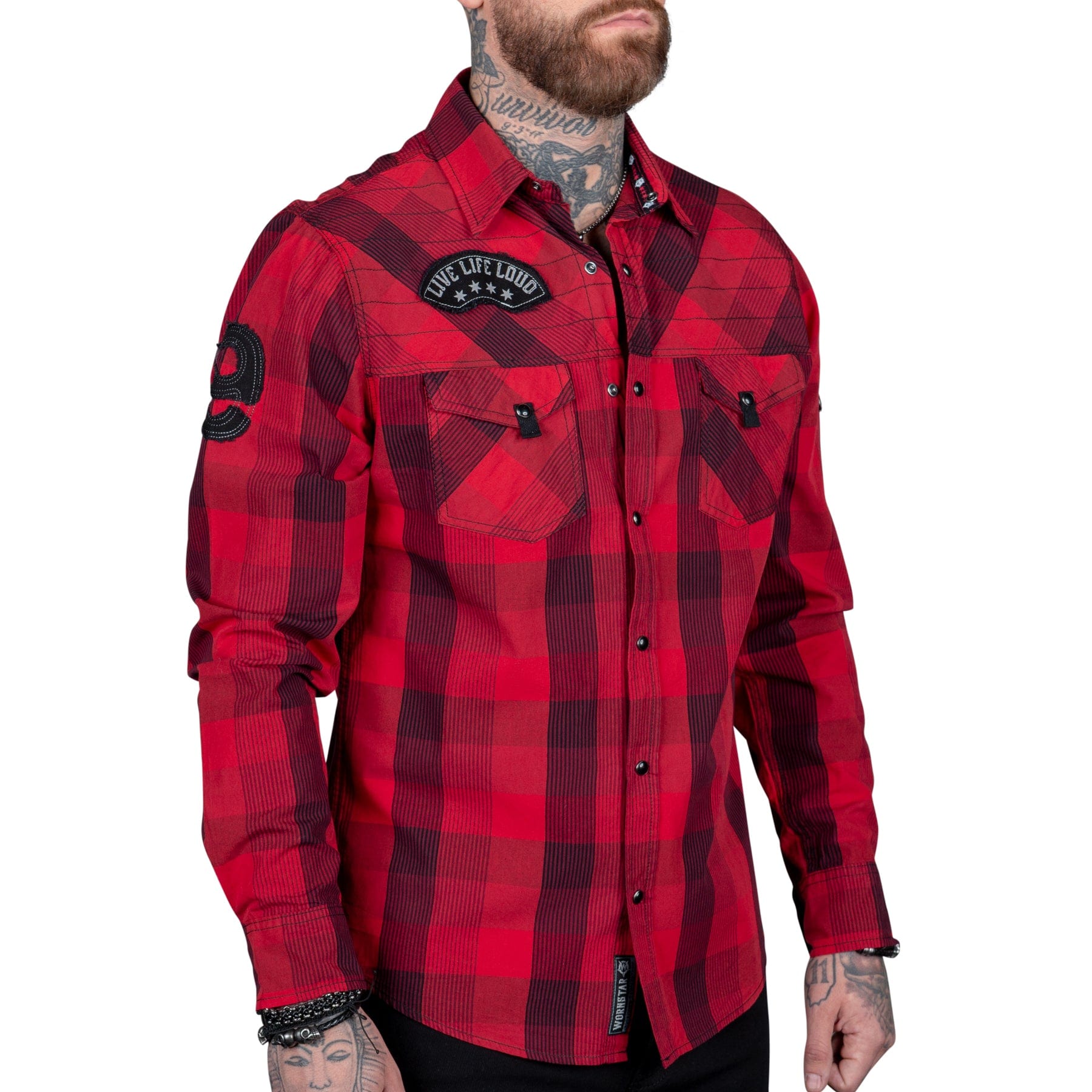 Wornstar Clothing Mens Long Sleeve Shirt. Dusk Button Down Shirt.