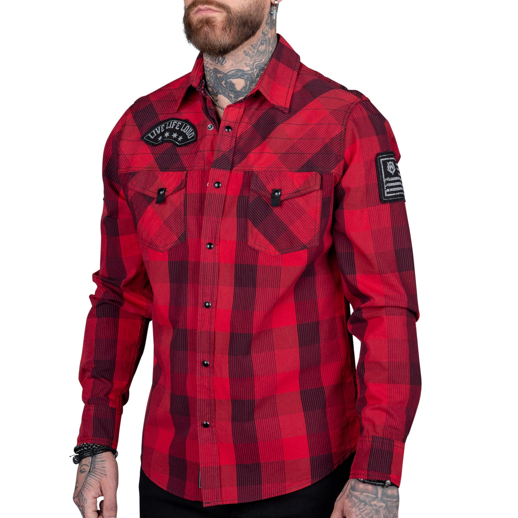 Wornstar Clothing Mens Long Sleeve Shirt. Dusk Button Down Shirt.