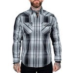 Wornstar Clothing Mens Long Sleeve Shirt. Heir Button Down Plaid Shirt.