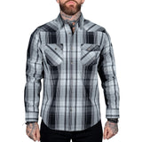Wornstar Clothing Mens Long Sleeve Shirt. Heir Button Down Plaid Shirt.