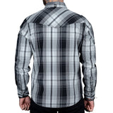 Wornstar Clothing Mens Long Sleeve Shirt. Heir Button Down Plaid Shirt.