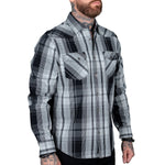 Wornstar Clothing Mens Long Sleeve Shirt. Heir Button Down Plaid Shirt.